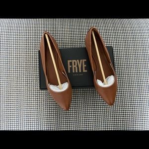 Frye Regina leather ballet flat- Cognac